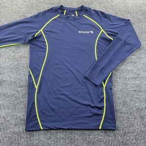 Baleaf Shirt Mens Medium Blue Long Sleeve‎ Athletic Compression Base Layer